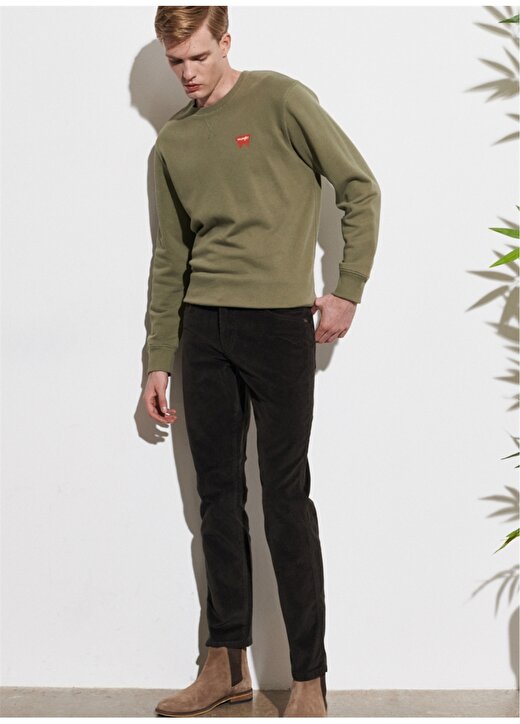 Wrangler Normal Bel Slim Fit Yeşil Erkek Chino Pantolon W12SEC221_Texas Slim Cordura 2