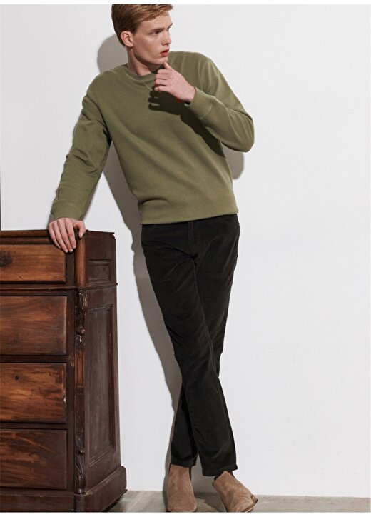 Wrangler Normal Bel Slim Fit Yeşil Erkek Chino Pantolon W12SEC221_Texas Slim Cordura 3