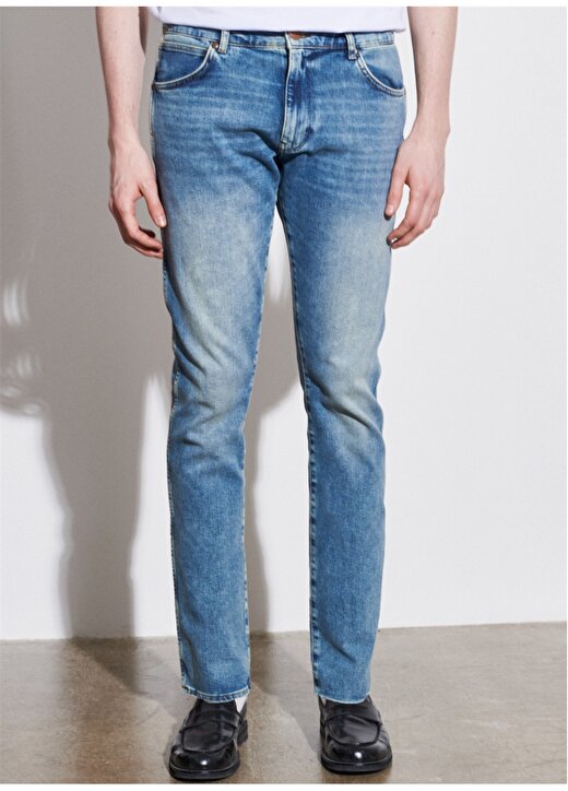 Wrangler Düşük Bel Slim Fit Mavi Erkek Denim Pantolon W18S5936A-400_Larston 3