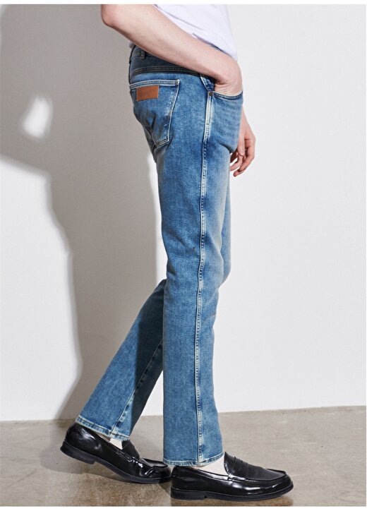 Wrangler Düşük Bel Slim Fit Mavi Erkek Denim Pantolon W18S5936A-400_Larston 4