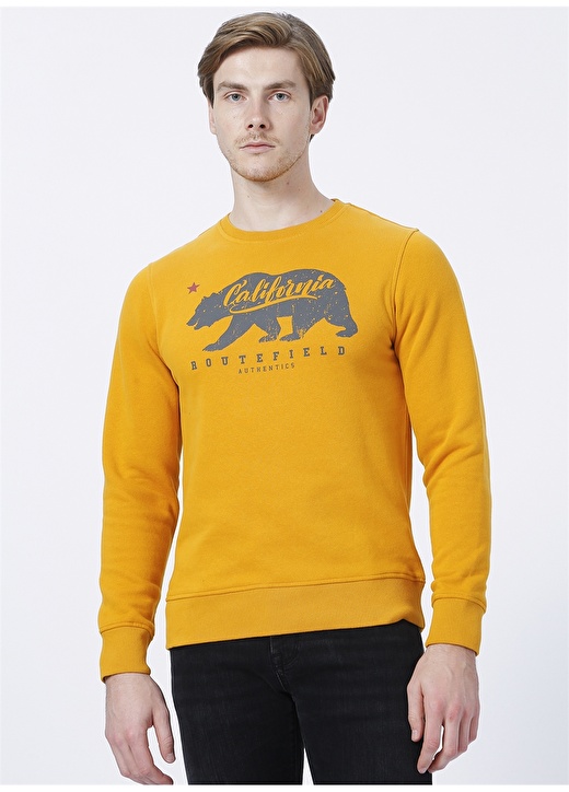 Routefield RFHYPER2122 HYPER Kapüşonlu Normal Kalıp Desenli Bordo Erkek Sweatshirt 3