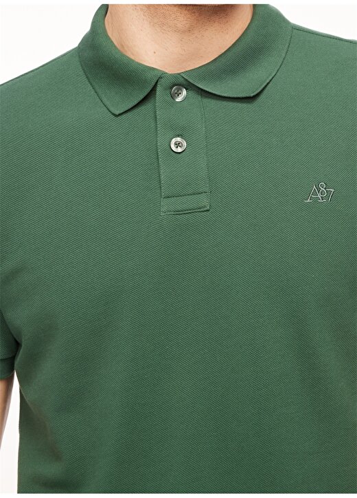 Aeropostale Polo Yaka Düz Yeşil Erkek T-Shirt 7542 4