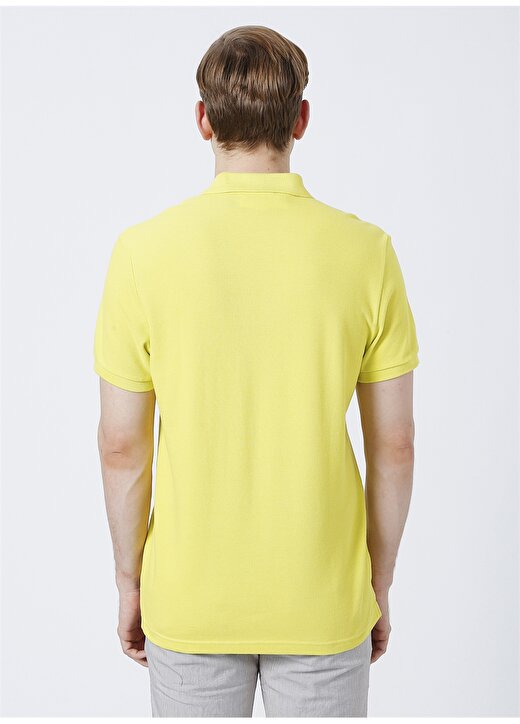 Aeropostale 7542 Standart Kalıp Düz Sarı Erkek Polo T-Shirt 4