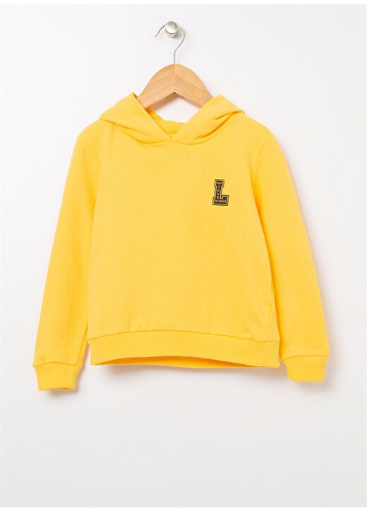 Limon Kapüşonlu Normal Kalıp Baskılı Sarı Erkek Çocuk Sweatshirt - Basıc Boy 11 1