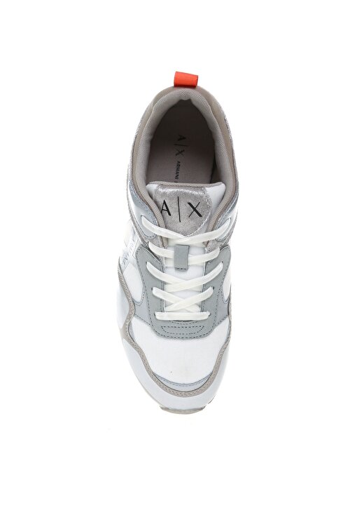 Armani Exchange Beyaz - Gümüş Kadın Yüksek Taban Sneaker XDX069XV383K638 4