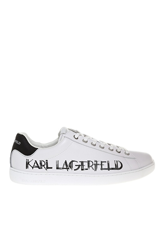 KARL LAGERFELD Siyah - Beyaz Erkek Sneaker KOURT II Art Deco Logo Lthr 1