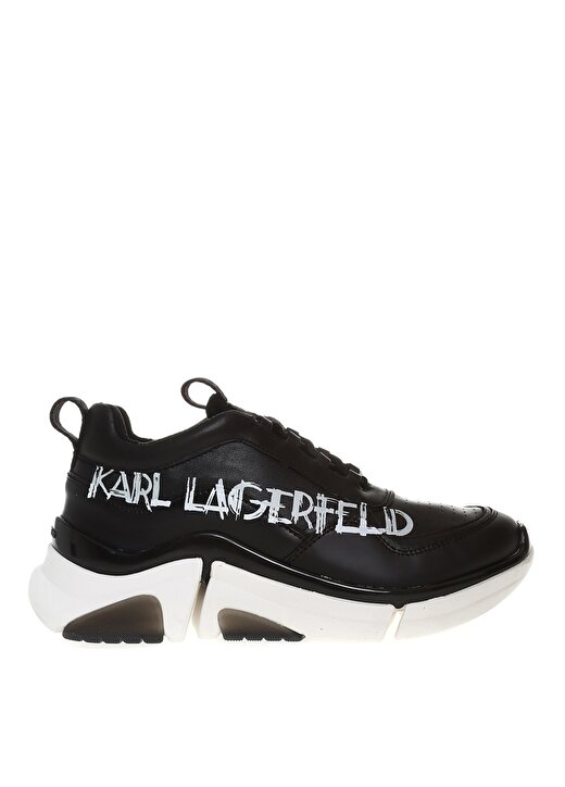 KARL LAGERFELD Siyah Erkek Sneaker VENTURE Art Deco Long Logo 1