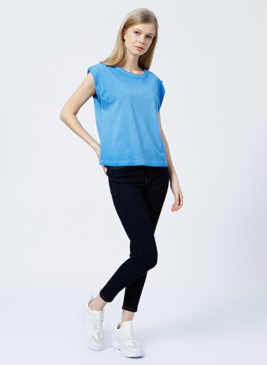 Dkny Jeans Açık Mavi Kadın T-Shirt E13EQHLA   2