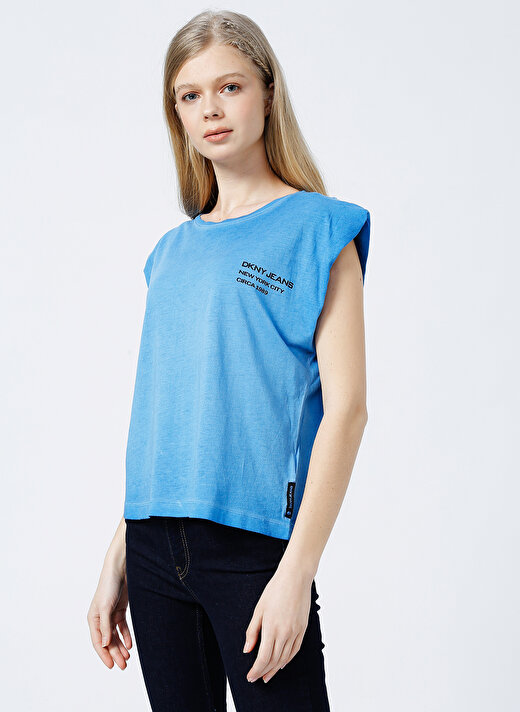 Dkny Jeans Açık Mavi Kadın T-Shirt E13EQHLA   3