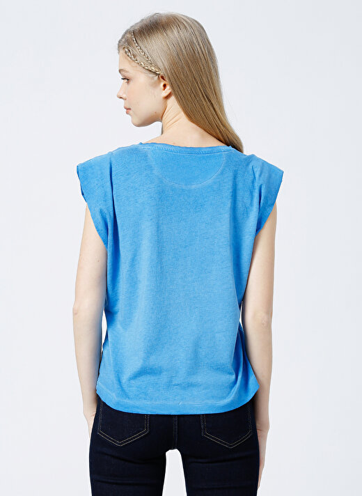Dkny Jeans Açık Mavi Kadın T-Shirt E13EQHLA   4