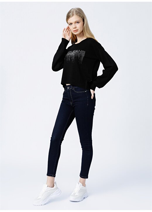 Dkny Jeans Siyah Kadın Sweatshirt E13SA09S 2