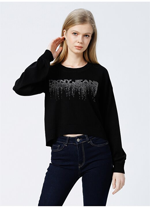 Dkny Jeans Siyah Kadın Sweatshirt E13SA09S 3