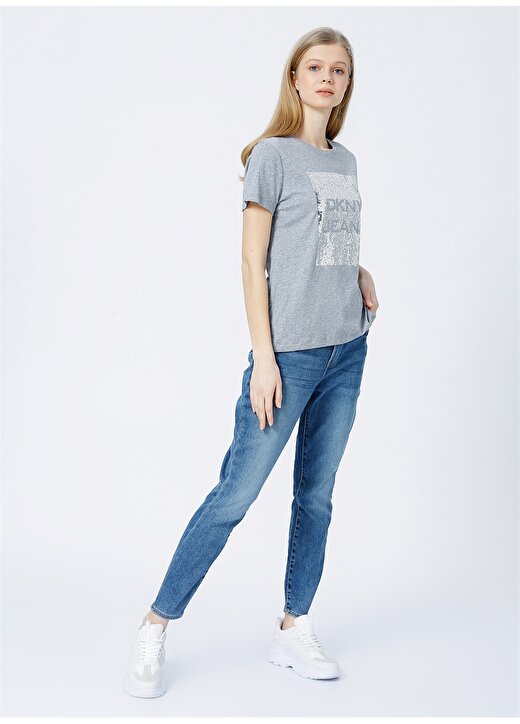 Dkny Jeans Açık Gri Kadın T-Shirt E1GF6DNA 2