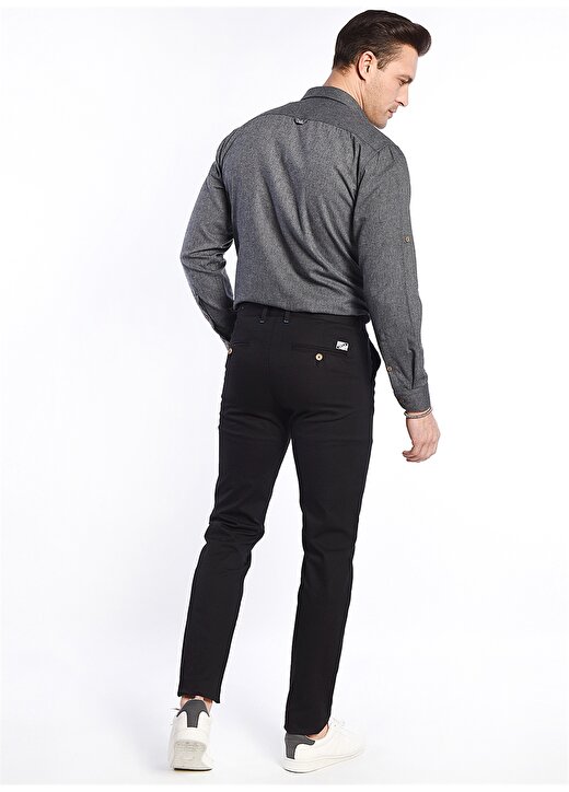 Ucla Granada Normal Bel Slim Fit Düz Siyah Erkek Pantolon 4