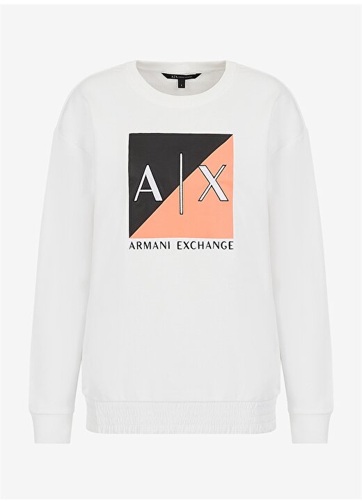 Armani Exchange Beyaz Kadın Sweatshırt 6KYM25 3