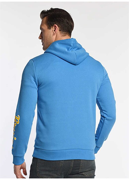 Ucla KELSEY Kapüşonlu Oversized Mavi Erkek Sweatshirt 4