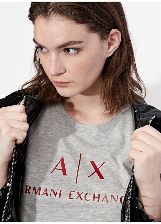 Armani Exchange Gri Kadın T-Shirt 6KYTAE 2