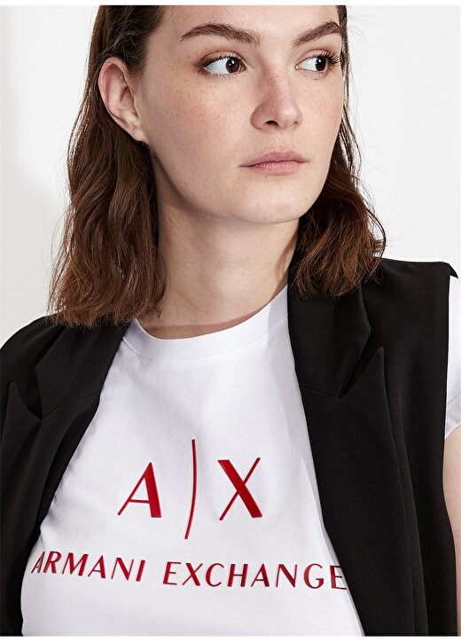 Armani Exchange Beyaz Kadın T-Shirt 6KYTAE 2