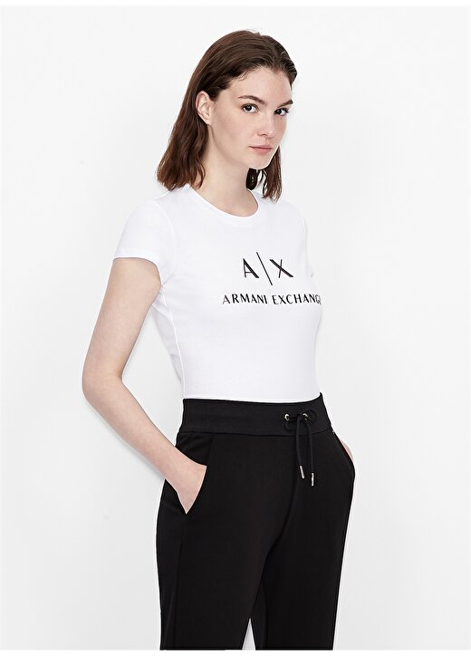 Armani Exchange Beyaz Kadın T-Shirt 6KYTAE 3
