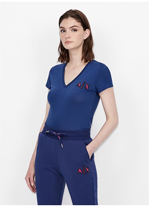Armani Exchange Mavi Kadın T-Shirt 6KYTAR 2