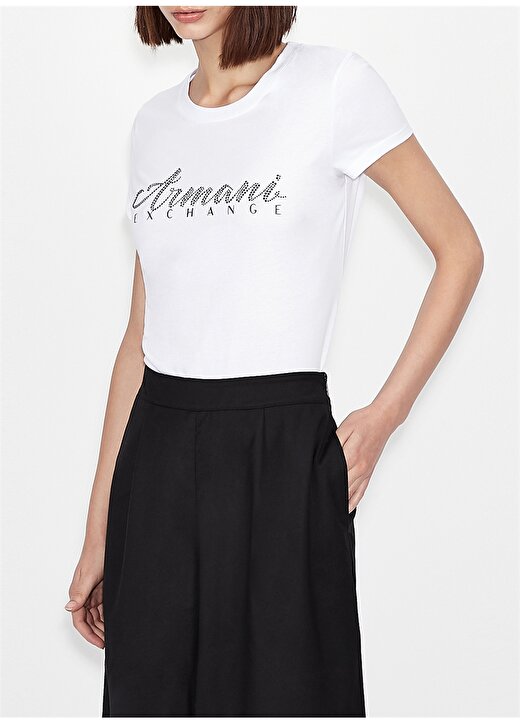 Armani Exchange Beyaz Kadın T-Shirt 8NYT91 3