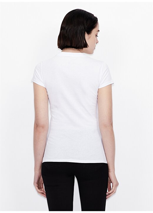 Armani Exchange Beyaz - Gri Kadın T-Shirt 8NYTDL 2
