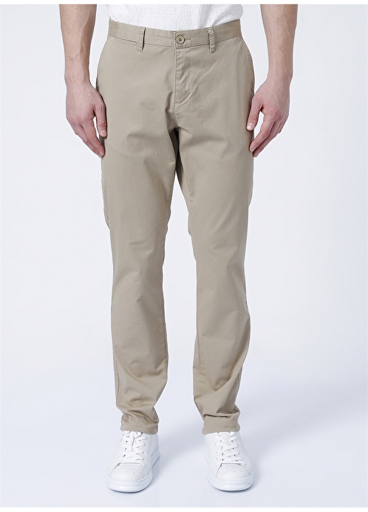 Fabrika Comfort Normal Bel Normal Paça Bej Erkek Chino Pantolon CM-P-51 2