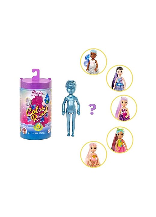 Barbie Color Reveal Renk Değiştiren Sürpriz Chelsea Renk Bloklu Bebekler Serisi (Seri 2) 1
