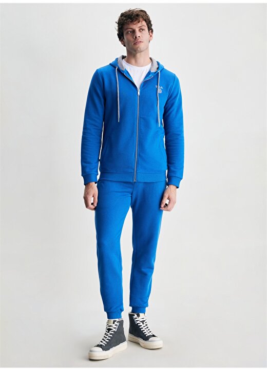 Ucla HILGARD Kapüşonlu Standart Kalıp Mavi Erkek Sweatshirt 2