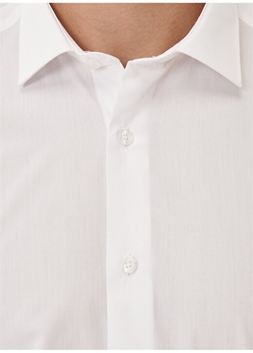 Altınyıldız Classics Slim Fit Klasik Gömlek Yaka Düz Beyaz Erkek Gömlek 4A2000000001 3