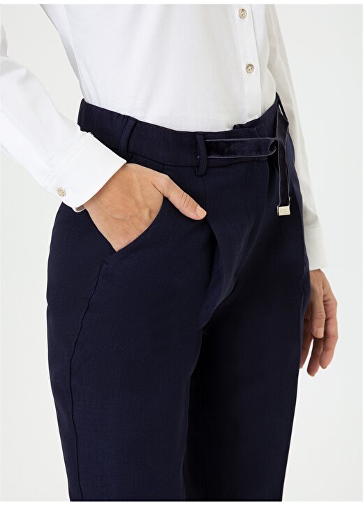 Pierre Cardin Normal Bel Slim Fit Lacivert Kadın Pantolon BENY 4