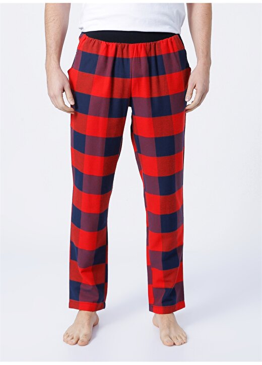Ds Damat Kırmızı Erkek Ekoseli Pijama Alt 2