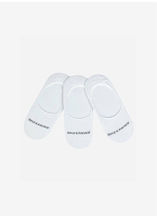 Skechers Unisex Beyaz Çorap S192134-100 U SKX No Show 3 Pac 1