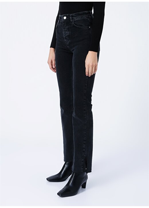 Darkly Jeans Yüksek Bel Siyah Kadın Denim Pantolon 2120080 3