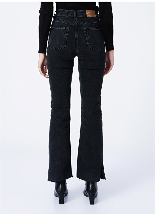 Darkly Jeans Yüksek Bel Siyah Kadın Denim Pantolon 2120080 4