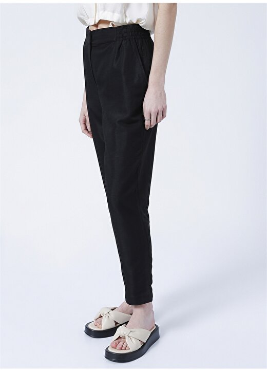 Fabrika Comfort CM-Setto Normal Bel Basic Düz Siyah Kadın Pantolon 3