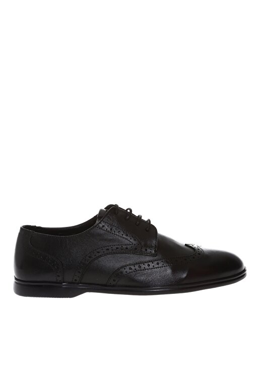Fabrika Siyah Erkek Deri Klasik Ayakkabı - MIDORI 1