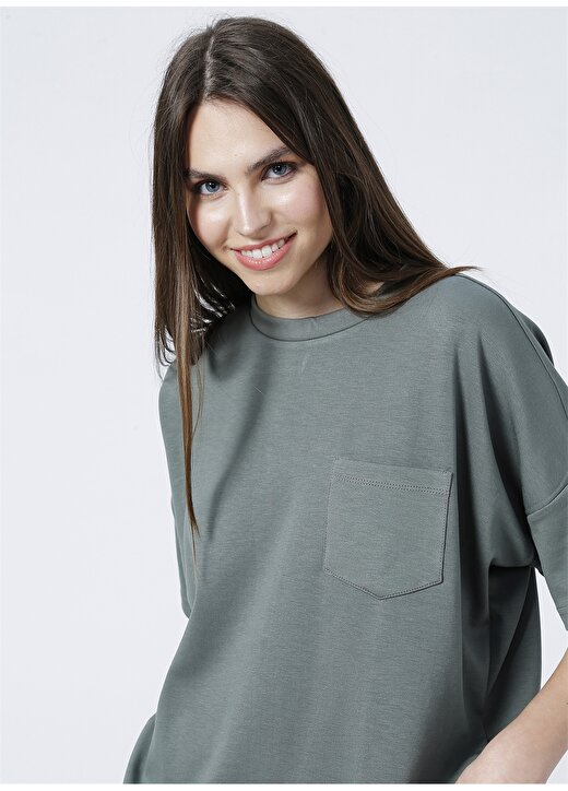 Fabrika Homewear Koleksiyonu Haki Kadın T-Shirt 1