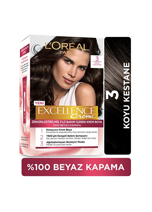 L''oréal Paris Excellence Creme Saç Boyası Koyu Kestane 3 1