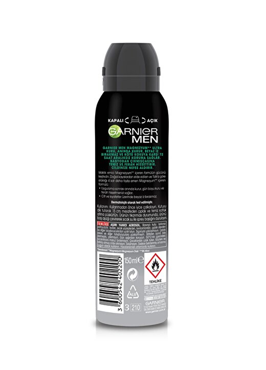Garnier Men Deo Spray 150 Ml Magnezyum 3