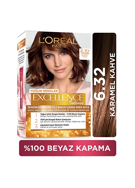 L''oréal Paris Excellence Intense Saç Boyası - 6.32 Karamel 1