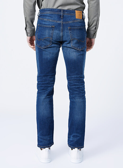 Jack & Jones Normal Bel Slim Fit  Erkek Organik Pamuk Denim Pantolon 12146384_JJITIM JJ 4