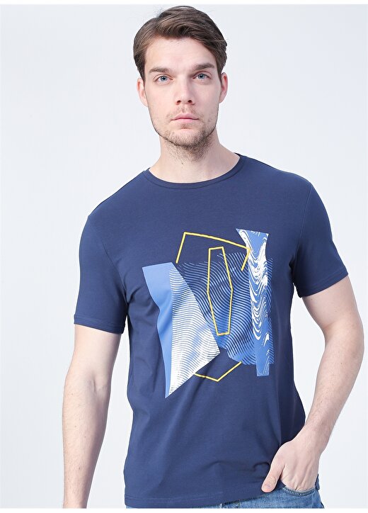 Fabrika Sports S-Honey O Yaka Basic Düz Lacivert Erkek T-Shirt 1