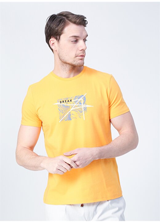 Fabrika Sports S-Break O Yaka Basic Düz Turuncu Erkek T-Shirt 1