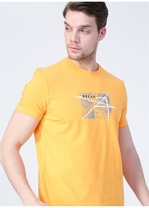 Fabrika Sports S-Break O Yaka Basic Düz Turuncu Erkek T-Shirt 2