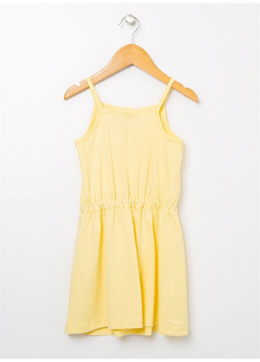 Limon Limon Crazy Gırl Sarı Düz Yaka Geniş Fit Kız Çocuk Elbise Elbise 2