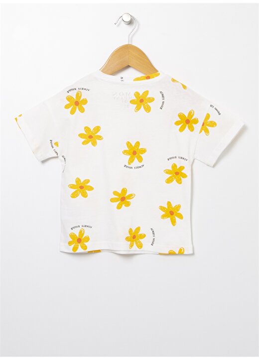 Limon Desenli Ekru Kız Çocuk T-Shirt FLOWER GIRL 2