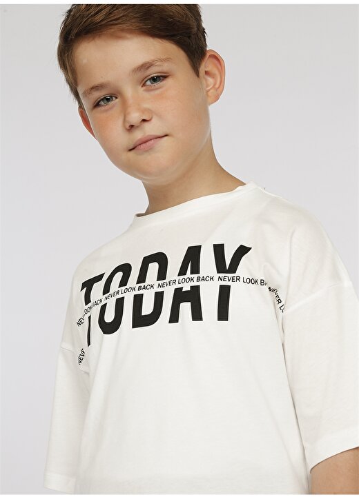 Limon Baskılı Ekru Erkek Çocuk T-Shirt TODAY BOY 1