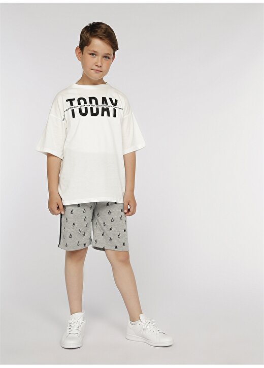 Limon Baskılı Ekru Erkek Çocuk T-Shirt TODAY BOY 2