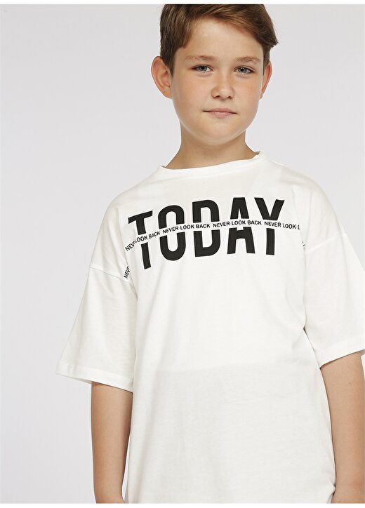 Limon Baskılı Ekru Erkek Çocuk T-Shirt TODAY BOY 3
